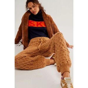 NWT FREE PEOPLE Sz XS RAMSEY JOGGERS KNIT SWEATER CABLE KNIT PANTS